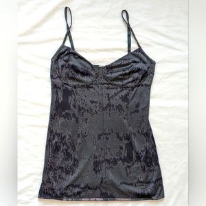 WILFRED Bustier Camisole Adjustable Straps Grey Cotton/Modal Women's Medium